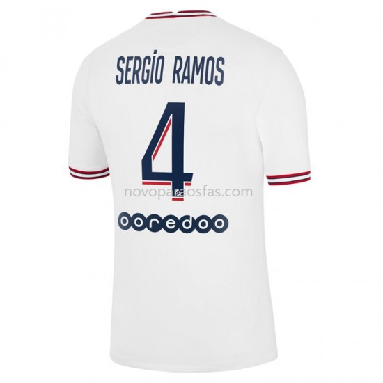 Camisolas Paris Saint-Germain Sergio Ramos 4 Quarto 2021-2022 Manga Corta