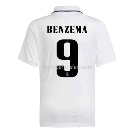 Camisolas Real Madrid Benzema 9 Casa 2022-2023 Manga Corta