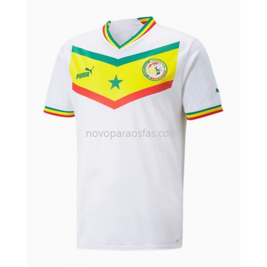 Camisolas Senegal Casa Copa do Mundo 2022 Manga Corta