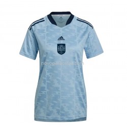 Camisolas Espanha Mulher Visitante 2022 Manga Corta