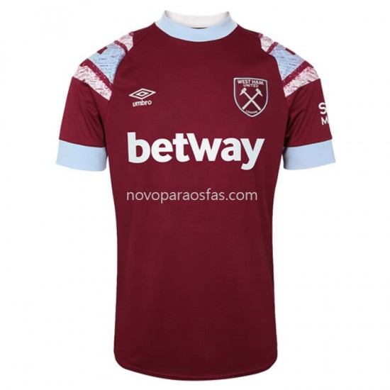 Camisolas West Ham United Casa 2022-2023 Manga Corta