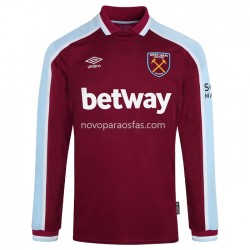 Camisolas West Ham United Casa 2021-2022 Manga Larga