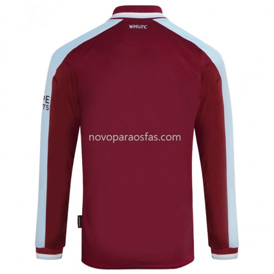 Camisolas West Ham United Casa 2021-2022 Manga Larga