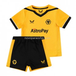 Camisolas Wolverhampton Wanderers Criança Casa 2022-2023 Manga Corta