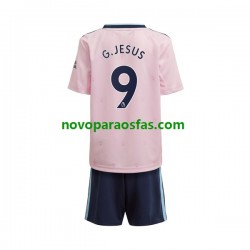 Camisolas Arsenal Gabriel Jesus 9 Criança Alternativo 2022-2023 Manga Curta