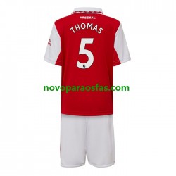 Camisolas Arsenal Thomas Partey 5 Criança Casa 2022-2023 Manga Curta