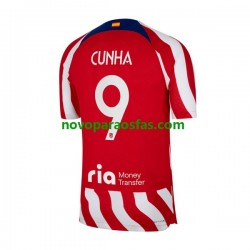 Camisolas Atlético Madrid Matheus Cunha 9 Homem Casa 2022-2023 Manga Curta