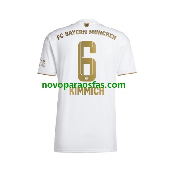 Camisolas Bayern de Munique Joshua Kimmich 6 Homem Visitante 2022-2023 Manga Curta
