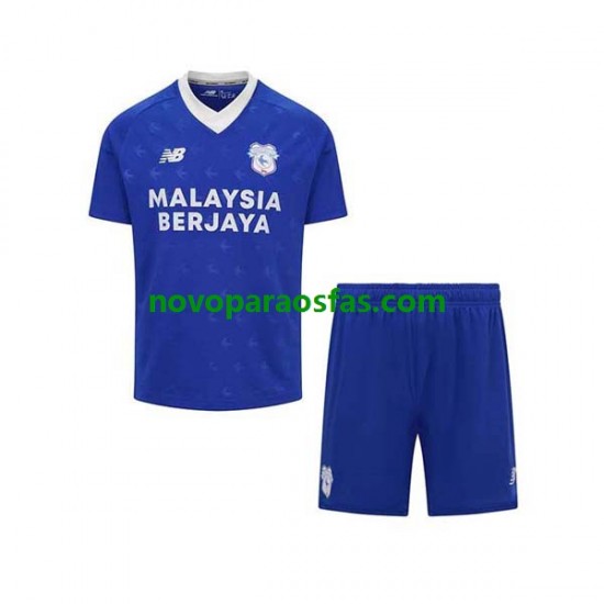 Camisolas Cardiff City Criança Casa 2022-2023 Manga Curta