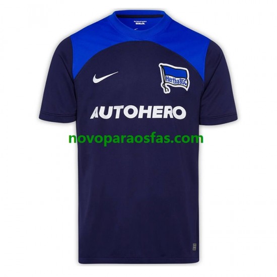 Camisolas Hertha BSC Homem Visitante 2022-2023 Manga Curta