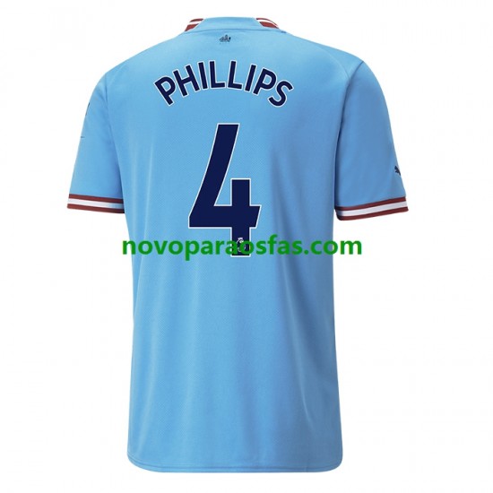 Camisolas Manchester City PHILLIPS 4 Homem Casa 2022-2023 Manga Curta