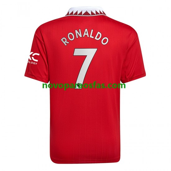 Camisolas Manchester United Cristiano Ronaldo 7 Homem Casa 2022-2023 Manga Curta