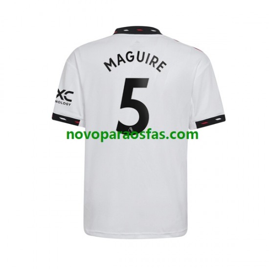 Camisolas Manchester United Harry Maguire 5 Homem Visitante 2022-2023 Manga Curta