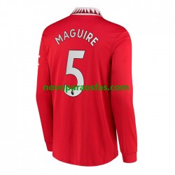 Camisolas Manchester United Harry Maguire 5 Homem Casa 2022-2023 Manga Comprida