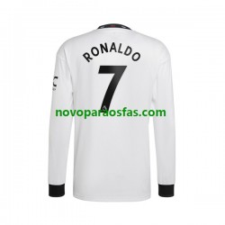 Camisolas Manchester United Ronaldo 7 Homem Visitante 2022-2023 Manga Comprida