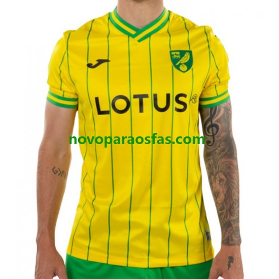 Camisolas Norwich City Homem Casa 2022-2023 Manga Curta