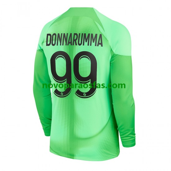 Camisolas Paris Saint-Germain Gianluigi Donnarumma 99 Guarda-redes Homem Casa 2022-2023 Manga Comprida