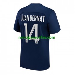 Camisolas Paris Saint-Germain Juan Bernat 14 Homem Casa 2022-2023 Manga Curta