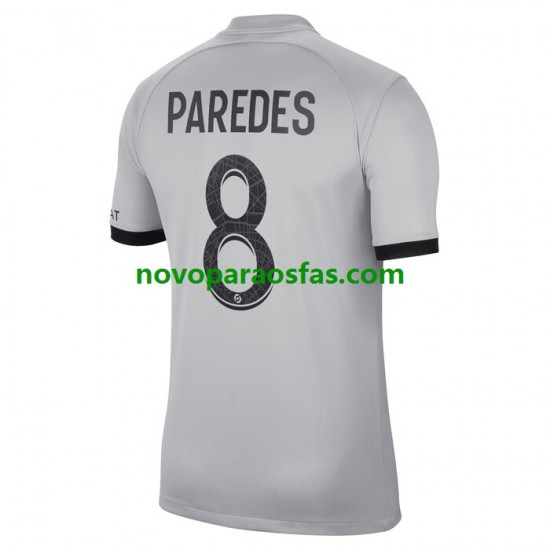 Camisolas Paris Saint-Germain Leandro Paredes 8 Homem Visitante 2022-2023 Manga Curta