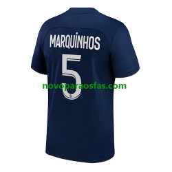Camisolas Paris Saint-Germain Marquinhos 5 Homem Casa 2022-2023 Manga Curta