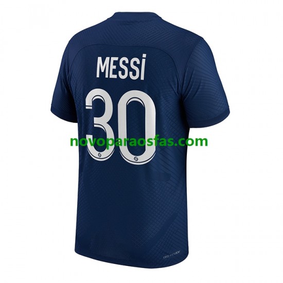 Camisolas Paris Saint-Germain Messi 30 Homem Casa 2022-2023 Manga Curta