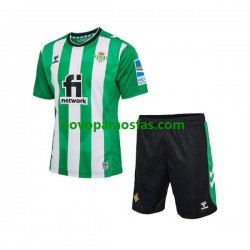 Camisolas Real Betis Criança Casa 2022-2023 Manga Curta