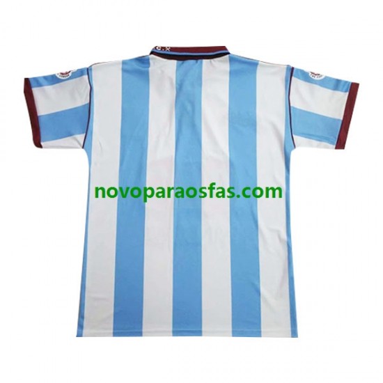 Camisolas West Ham United Retro Homem Visitante 1991-1992 Manga Curta