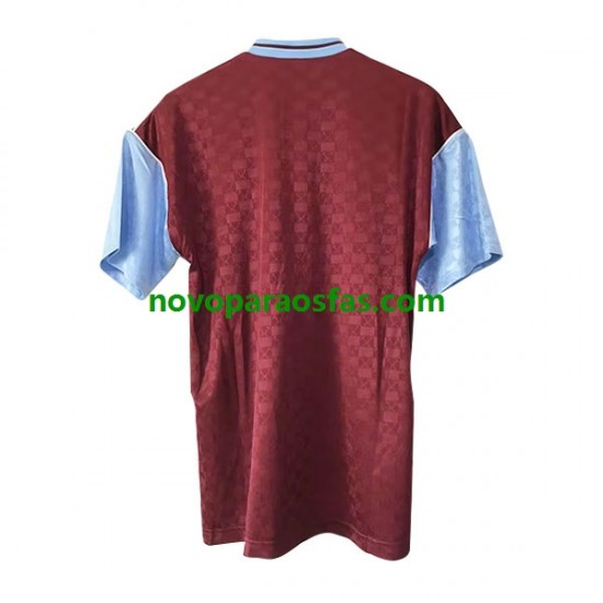 Camisolas West Ham United Retro Homem Casa 1989-1990 Manga Curta