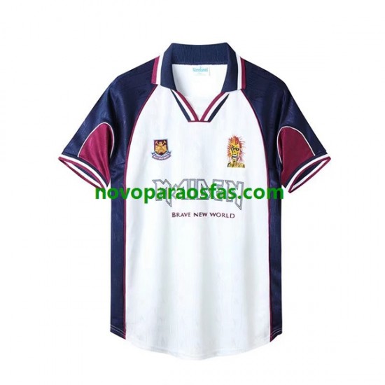 Camisolas West Ham United Iron Maiden Retro Homem Visitante 1999 Manga Curta