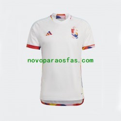 Camisolas Bélgica Homem Visitante Copa do Mundo 2022 Manga Curta