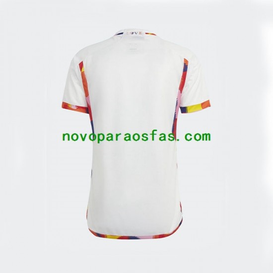 Camisolas Bélgica Homem Visitante Copa do Mundo 2022 Manga Curta