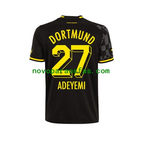 Camisolas Borussia Dortmund Karim Adeyemi 27 Homem Visitante 2022-2023 Manga Curta