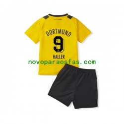 Camisolas Borussia Dortmund Sebastien Haller 9 Criança Casa 2022-2023 Manga Curta