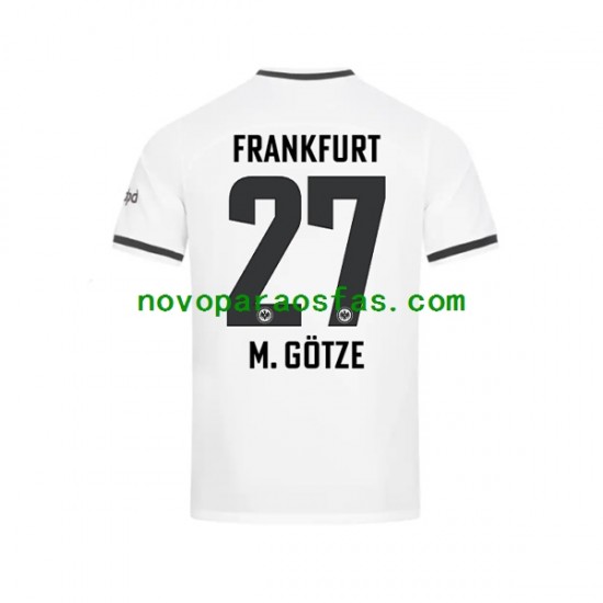 Camisolas Eintracht Frankfurt Mario Gotze Homem Casa 2022-2023 Manga Curta