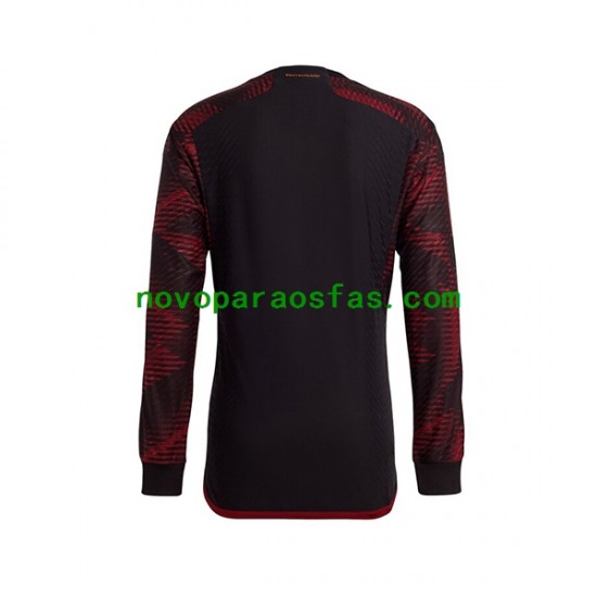 Camisolas Alemanha Homem Visitante Copa do Mundo 2022 Manga Comprida