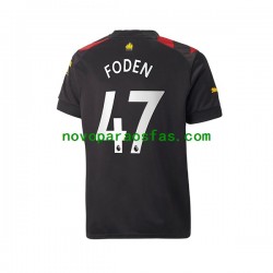 Camisolas Manchester City Foden 47 Homem Visitante 2022-2023 Manga Curta