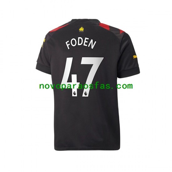 Camisolas Manchester City Foden 47 Homem Visitante 2022-2023 Manga Curta