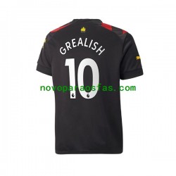 Camisolas Manchester City Grealish 10 Homem Visitante 2022-2023 Manga Curta