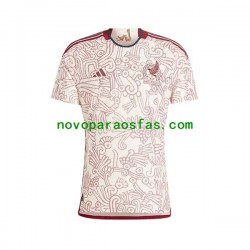 Camisolas México Homem Visitante Copa do Mundo 2022 Manga Curta