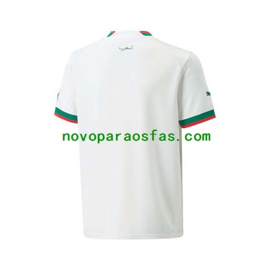 Camisolas Marrocos Homem Visitante Copa do Mundo 2022 Manga Curta