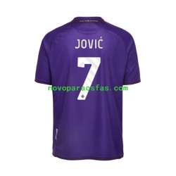 Camisolas ACF Fiorentina Jovic 7 Homem Casa 2022-2023 Manga Curta