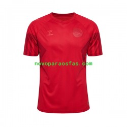 Camisolas Dinamarca Homem Casa Copa do Mundo 2022 Manga Curta