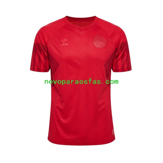 Camisolas Dinamarca Homem Casa Copa do Mundo 2022 Manga Curta