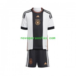 Camisolas Alemanha Criança Casa Copa do Mundo 2022 Manga Curta