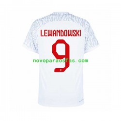 Camisolas Polónia Lewandowski 9 Homem Casa Copa do Mundo 2022 Manga Curta
