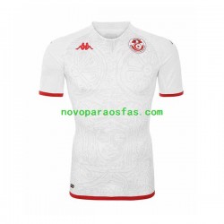 Camisolas Tunísia Homem Visitante Copa do Mundo 2022 Manga Curta