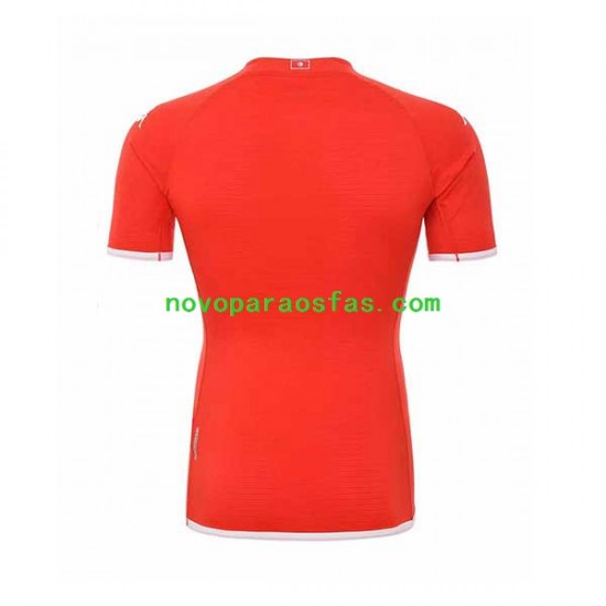 Camisolas Tunísia Homem Casa Copa do Mundo 2022 Manga Curta