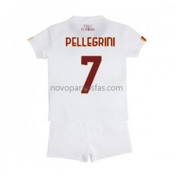 Camisolas AS Roma Lorenzo Pellegrini 7 Criança Visitante 2022-2023 Manga Curta