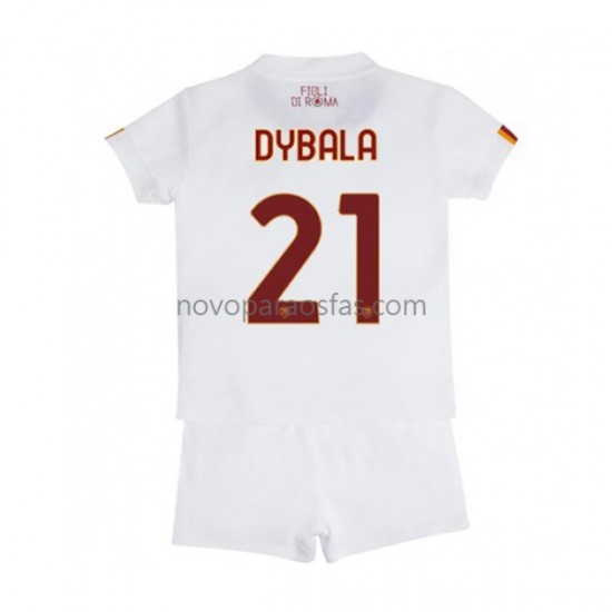 Camisolas AS Roma Paulo Dybala 21 Criança Visitante 2022-2023 Manga Curta