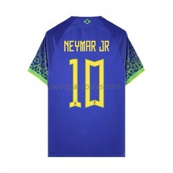 Camisolas Brasil Neymar JR 10 Homem Visitante Copa do Mundo 2022 Manga Curta